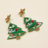 Christmas Tree Beaded Earrings - Stars