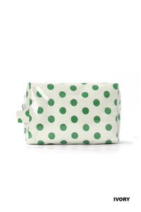 Polka Dot Cosmetic Bag - Ivory