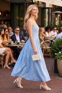 Cami Ruched Maxi Dress - Powder Blue
