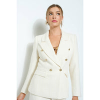 Natasha Tweed Blazer - Ivory