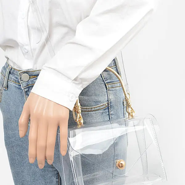The Clear Bag - Gold Handle