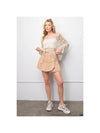 Devin Overlay Mini Skirt - Tan