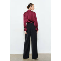 Sasha Bell Sleeve Blouse - Wine