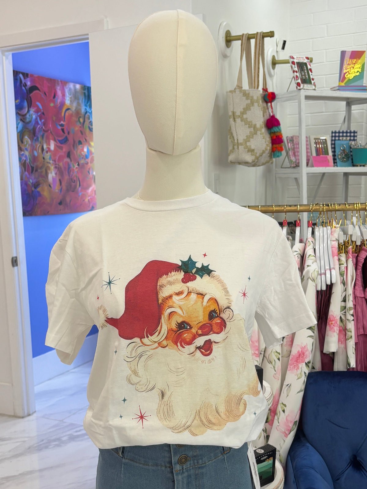 Santa Graphic Tee - White