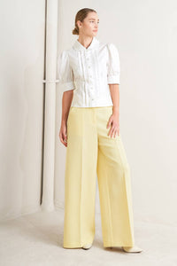 Puff Sleeve Button Up Blouse - White