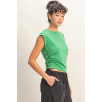 Synched Waist Top - Green