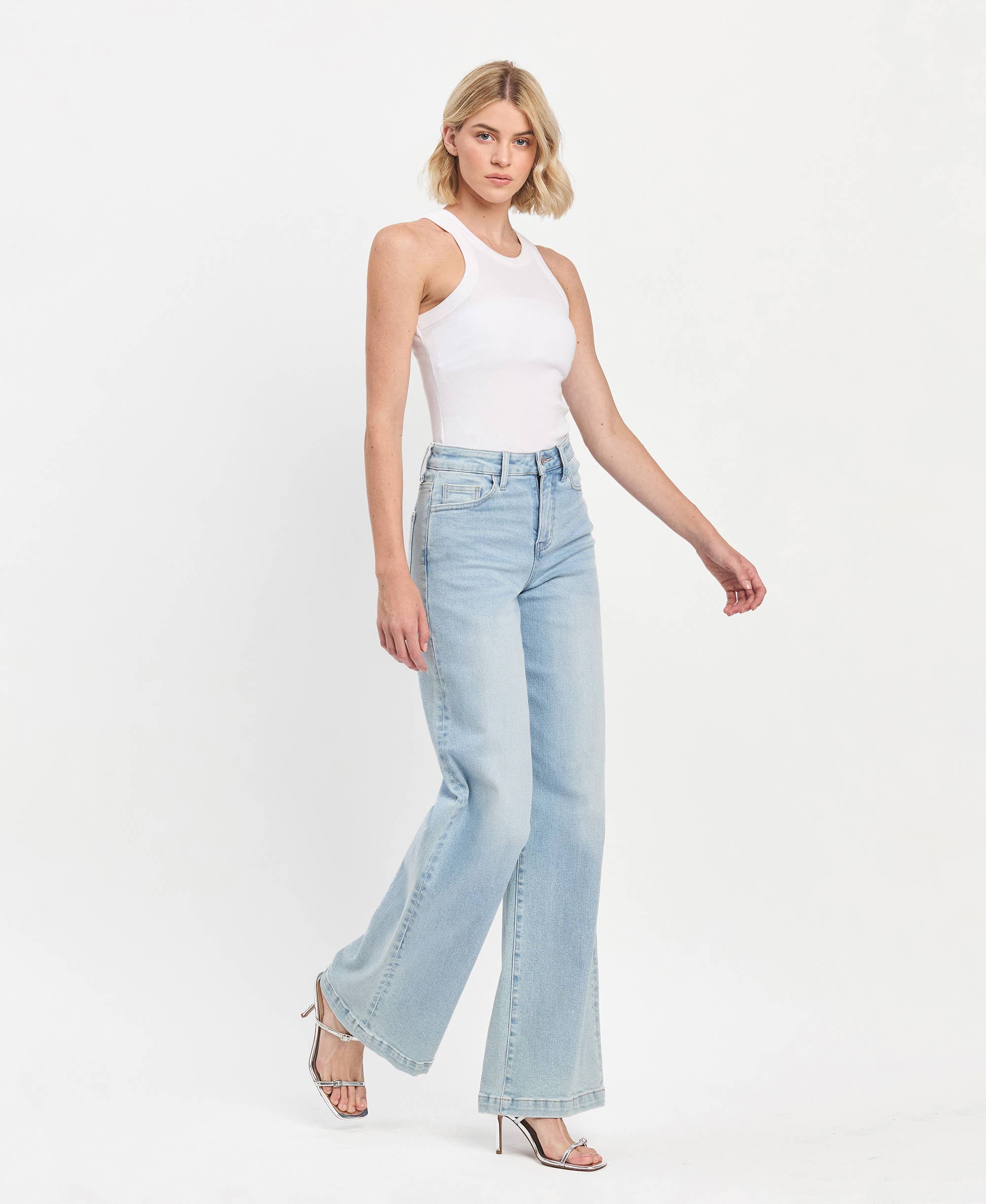 Festival Wide Leg Jeans - Light Wash