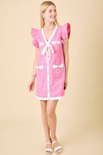 Luxe Tweed Dress - Pink