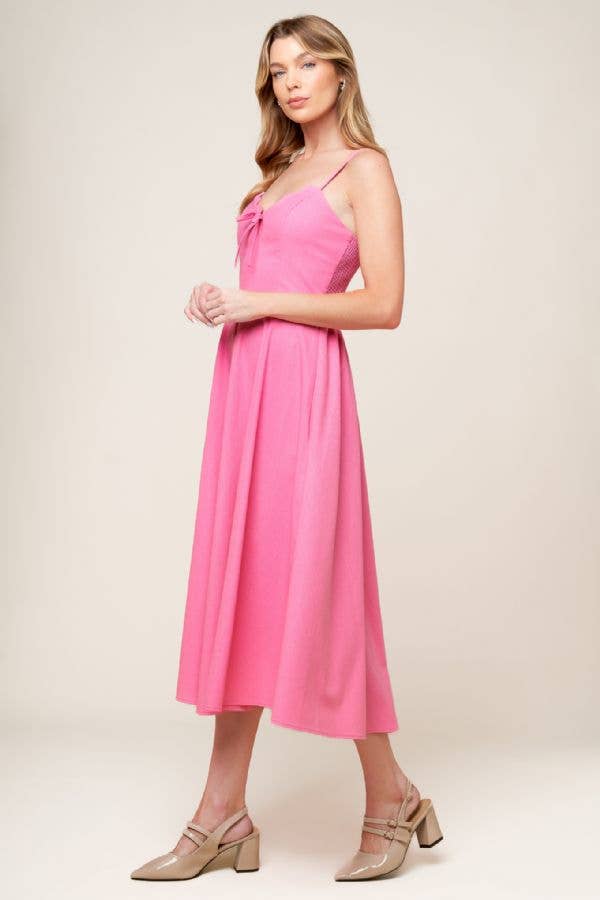 Sweetheart Midi Sundress - Pink