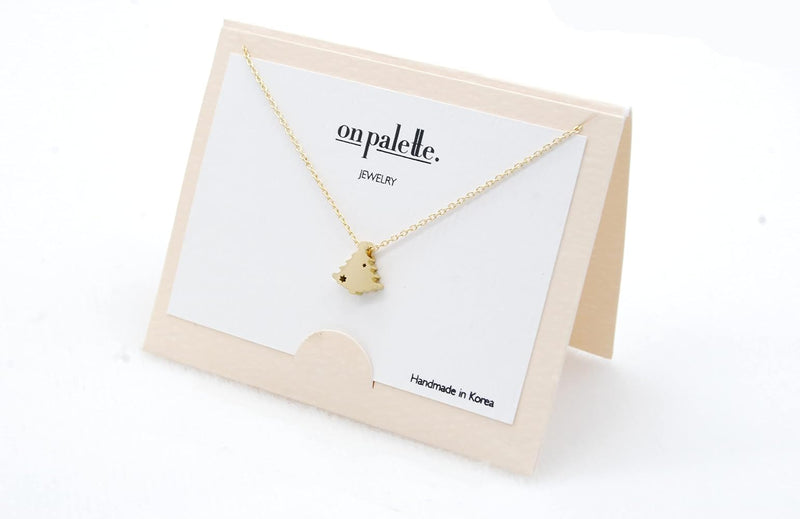 Gold Christmas Tree Necklace