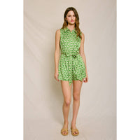 Feel Fresh Sash Belted Romper