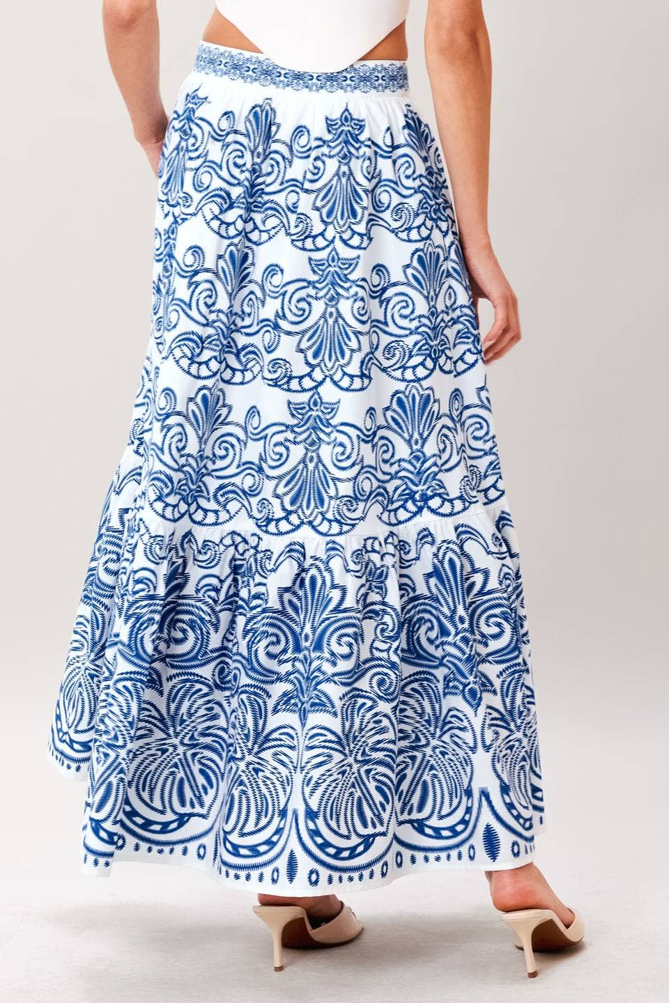 Woven Midi Skirt