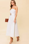 Woven Midi Dress - White