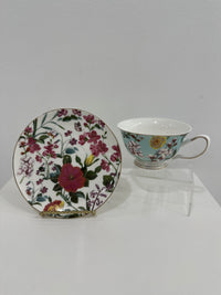 Grace Teaware Cup & Saucer - Blue Floral