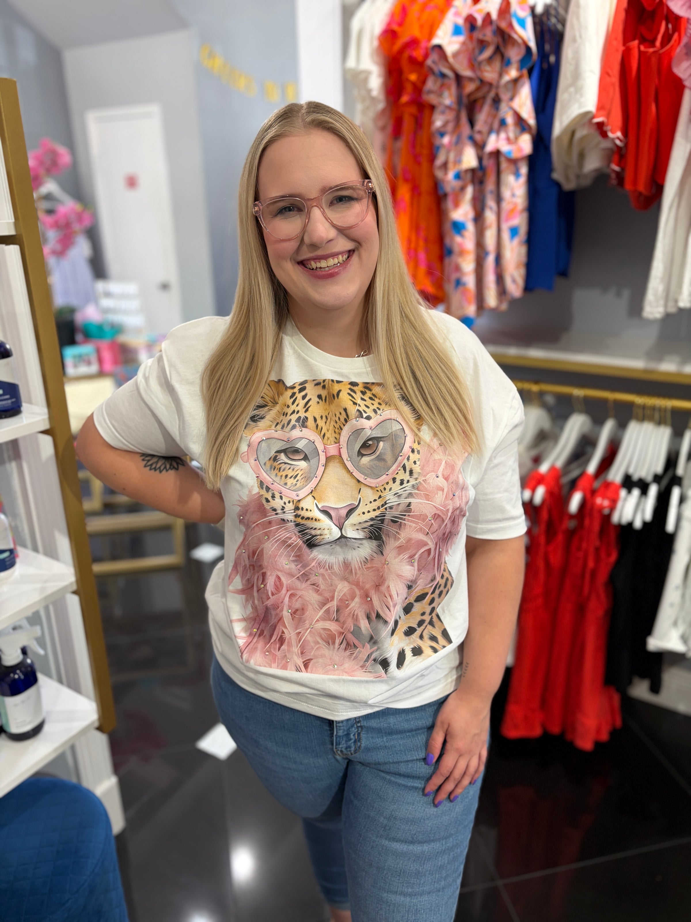 Leopard Boa Graphic Tee