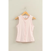 Ribbed Knit Tank - Soft Pink