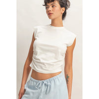 Synched Waist Top - Off White