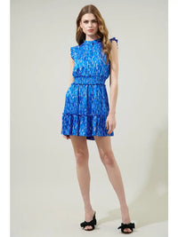 ONE LEFT!!! Merrick Blue Sleeveless Mini Dress
