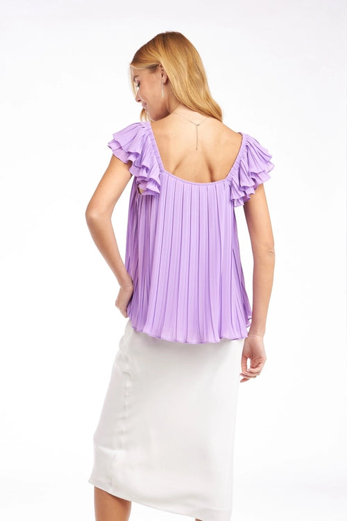 Lilac Pleated Blouse