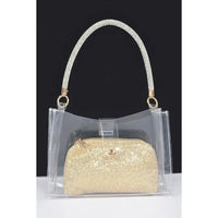 The Clear Bag - Rhinestone Handle