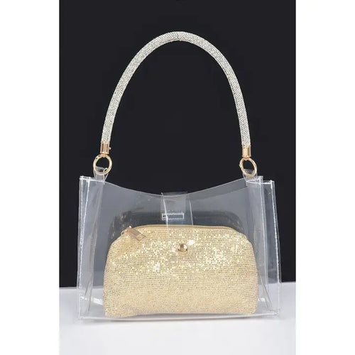 The Clear Bag - Rhinestone Handle