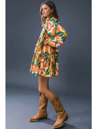 Printed Woven Mini Dress