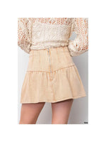 Devin Overlay Mini Skirt - Tan