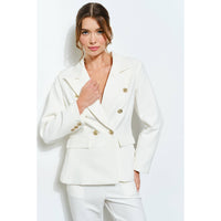 Natasha Fitted Blazer - White