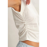 Synched Waist Top - Off White