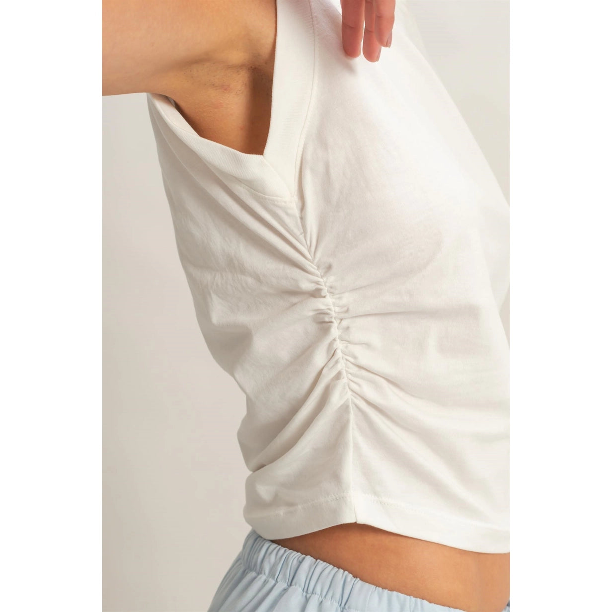 Synched Waist Top - Off White