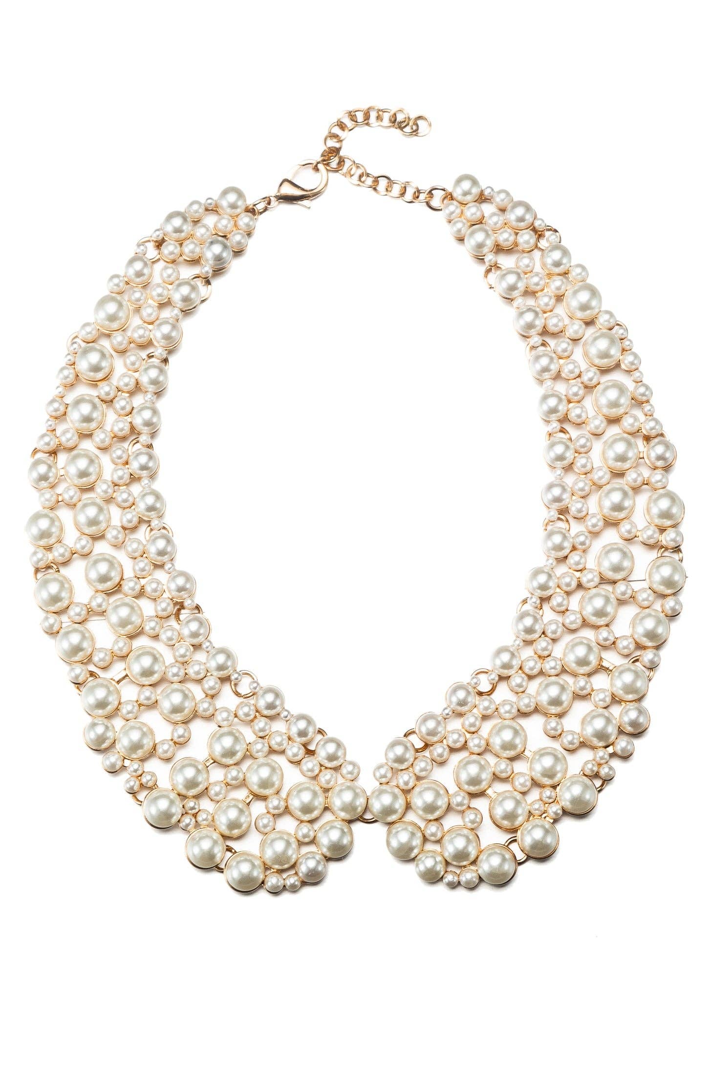 Pearl and Gold Collar Necklace