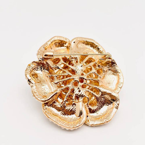 Pearl Enamel Brooch - White