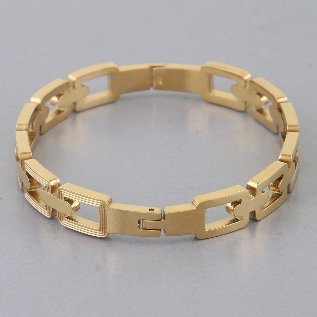 Chain Link Cuff Bracelet - Gold