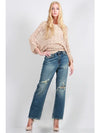 Distressed Dad Jeans - High Rise
