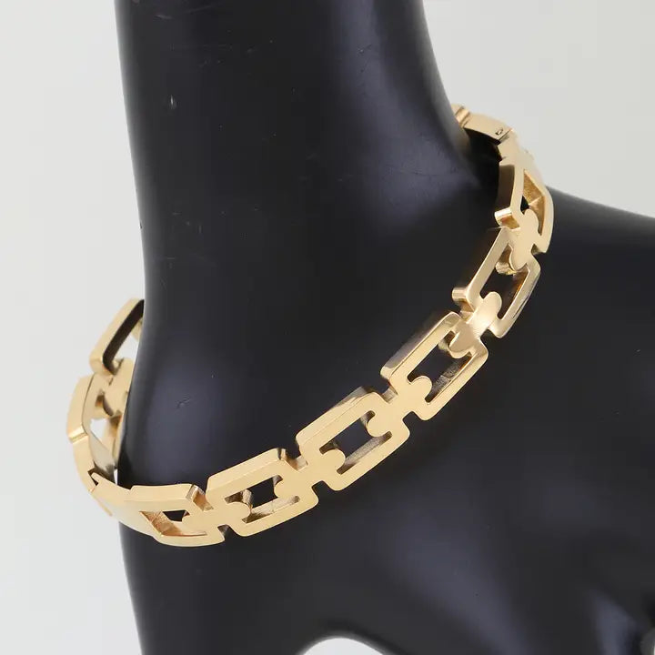 Chain Link Cuff Bracelet - Gold