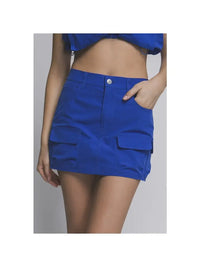 Cargo Mini Skirt - Blue