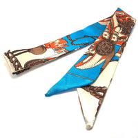 Thoroughbred Twilly Skinny Scarf - Red & Brown