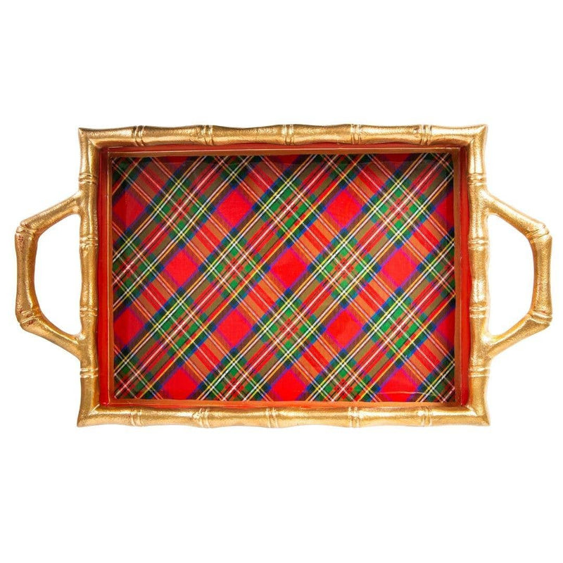 Royal Tartan Enameled Chang Mai Tray 10x14