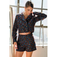 Natasha Tweed Shorts - Multi
