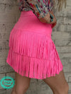 Fort Worth Fringe Mini Skirt - Pink Rodeo Outfit