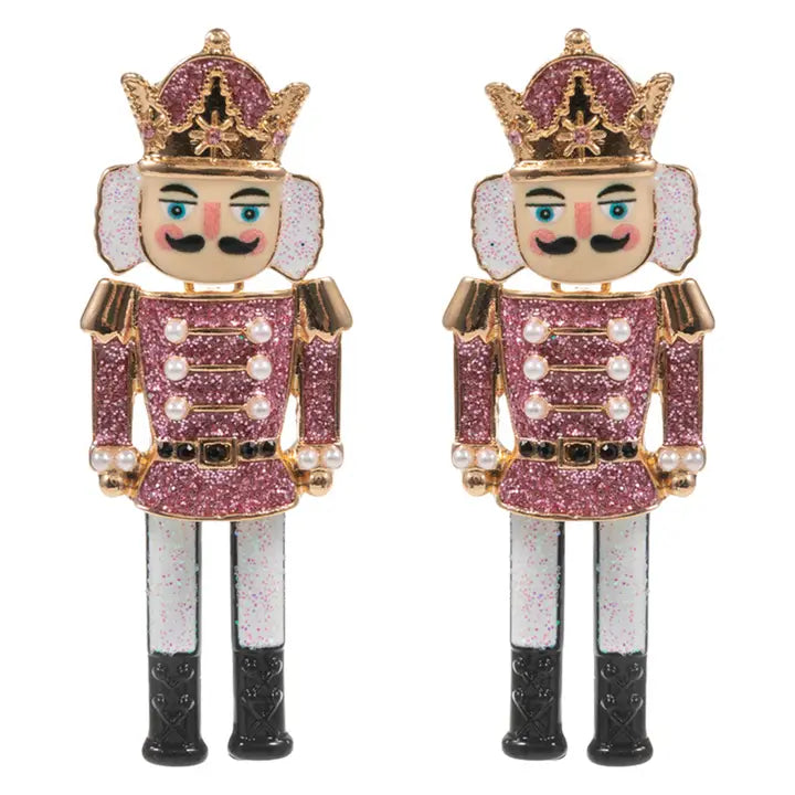 Nutcracker Earrings - Pink