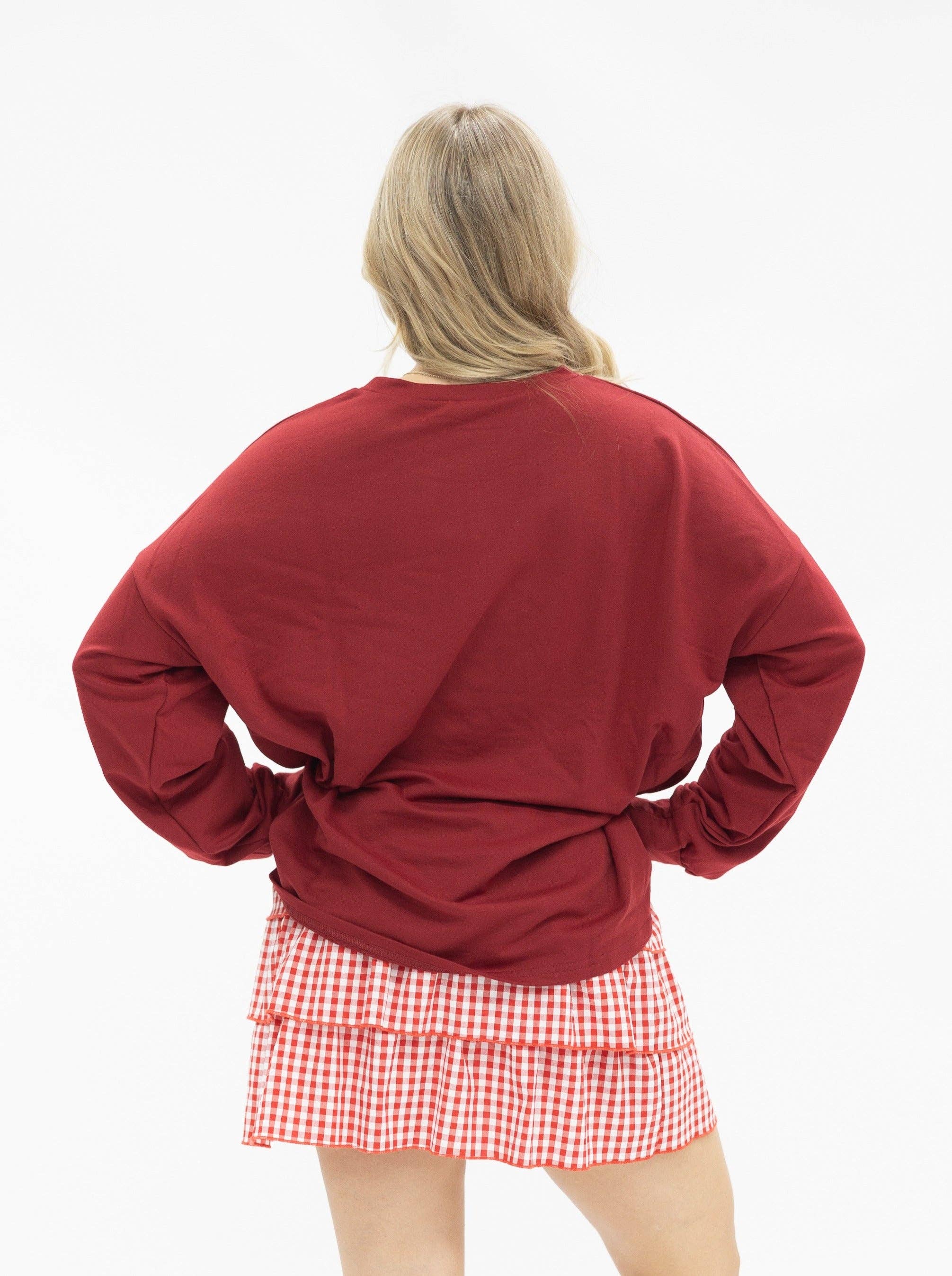 XOXO Sweatshirt - Maroon