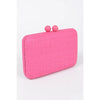 Wicker Clutch - Fuchsia