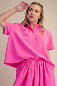 Jenny Collared Blouse - Pink