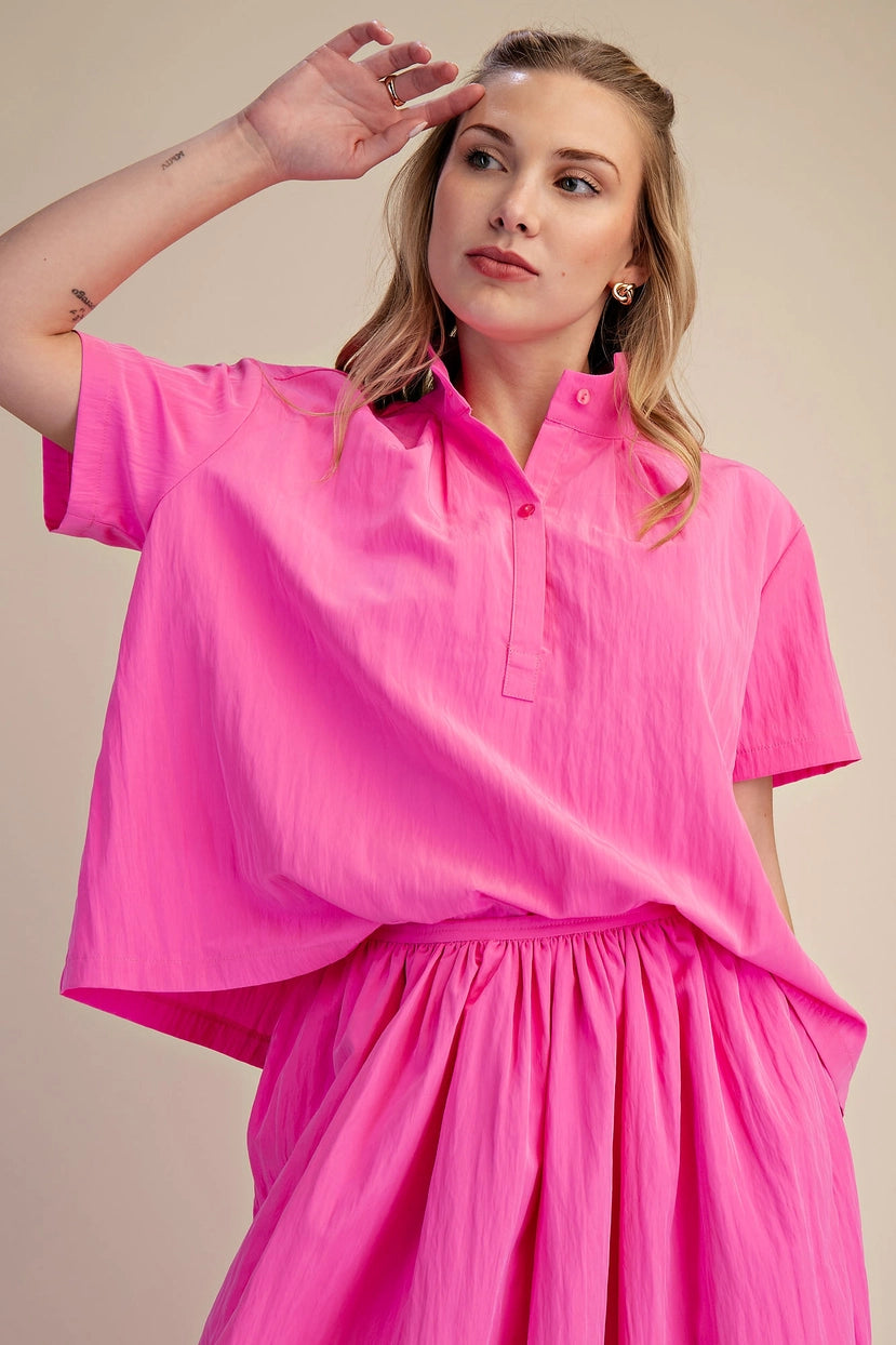 Jenny Collared Blouse - Pink