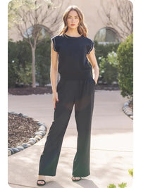 Knit Pearl Top - Black