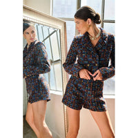 Natasha Cropped Tweed Jacket - Multi