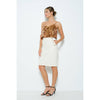Natasha Tweed Midi Skirt - Ivory