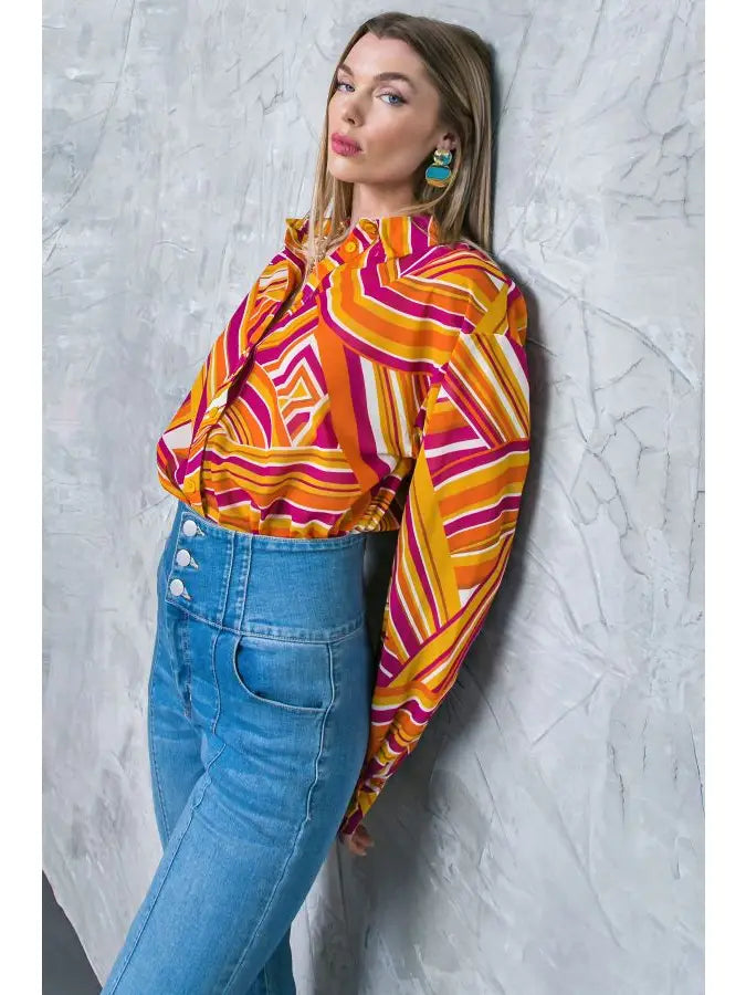 That's Groovy Button Up Blouse