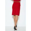 Natasha Tweed Midi Skirt - Red